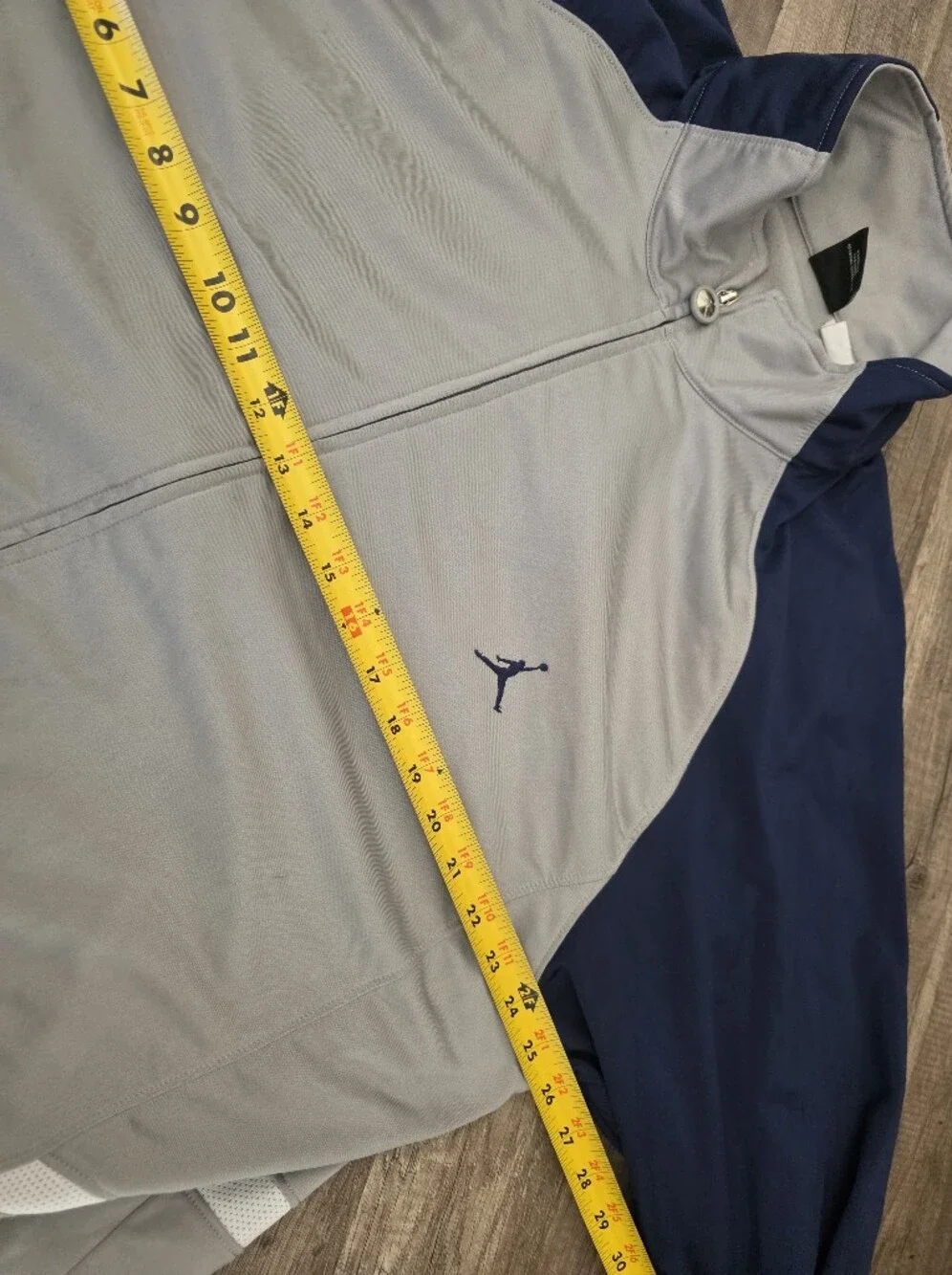 Vintage 90s Michael Jordan Navy Gray Full-Zip Track Basketball NBA Jacket XXL